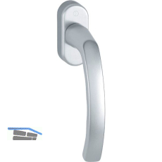 HOPPE Fenstergriff LI�GE, Vierkant 7 x 32 mm, Alu silber eloxiert