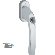 HOPPE Fenstergriff LI�GE - Sperrzylinder, Vierkant 7x40, 35 Nm, silber eloxiert