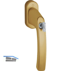 HOPPE Fenstergriff LI�GE - Sperrzylinder, Vierkant 7x40, 35 Nm, bronze eloxiert