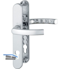 Dr�ckergarnitur LI�GE - auf Schmalschild 36 mm, 67 - 72, silber eloxiert