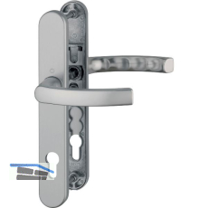 Dr�ckergarnitur LI�GE - auf Schmalschild 36 mm, 67 - 72, Edelstahl-Effekt