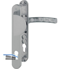 Wechselgarnitur LI�GE - Schmalschild 36 mm, Griffplatte, 67-72, Edelstahl-Effekt