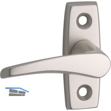 GRUNDMANN Fenstergriff FAVORIT 1004 - rechts, VK 7 x 35 mm, Alu poliert