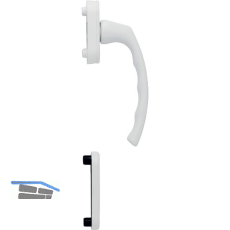 HOPPE Balkont�rgriff-Halbgarnitur LI�GE - innen, wei�