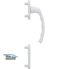 HOPPE Balkont�rgriff-Halbgarnitur LI�GE - au�en hoch, wei�