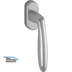 HOPPE Fenstergriff VERONA, VK 7 x 32 mm, Edelstahl - Effekt