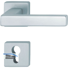 Dr�ckergarnitur AUSTIN - auf Rosette PZ, Aluminium silber eloxiert