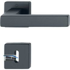 HOPPE Dr�ckergarnitur AUSTIN - auf Rosette BB, TS 37-42 mm, Aluminium schwarz