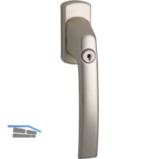 MACO Fenstergriff HARMONY - Sperrzylinder, VK 7x35 mm, Alu champagne eloxiert