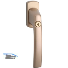 MACO Fenstergriff HARMONY - Sperrzylinder, Alu bronze eloxiert