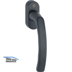 HOPPE Fenstergriff LI�GE, Vierkant 7 x 40 mm, Alu schwarz matt