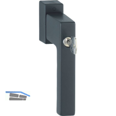 HOPPE Fenstergriff TOULON Sperrzylinder Secustik, VK 32-42 mm, schwarz matt