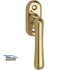 GRUNDMANN Fenstergriff ELEGANT 504H - sichtbar geschraubt, 7x35, Messing poliert