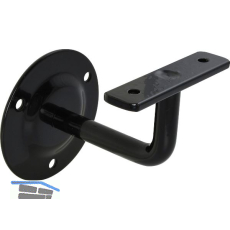 SCH�SSMETALL Handlauftr�ger rund, Wandabstand 80 mm, schwarz beschichtet