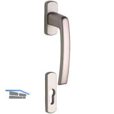 MACO Balkont�rgriffhalbgarnitur HARMONY - au�en hoch, titan eloxiert