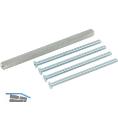 Stift und Schrauben f�r Rosettengarnituren hoch und nieder, T�rst�rke 86-96 mm