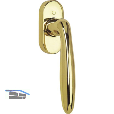 HOPPE Fenstergriff VERONA Secustik, Messing poliert