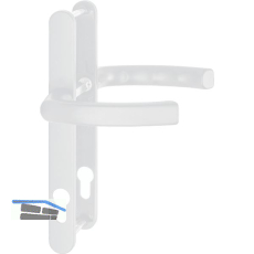 Dr�ckergarnitur LI�GE - auf Schmalschild 24 mm, 67 - 72, wei�