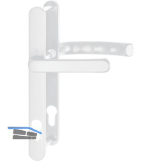 Dr�ckergarnitur LI�GE - Schmalschild 24 mm, Griff flach,67 - 72,wei�