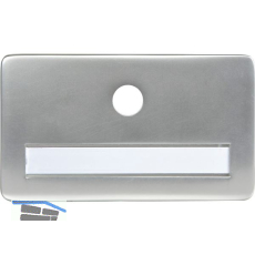 SOLIDO Namensschild ohne Spion, Bohrung � 14, Alu silber eloxiert, Gravur Nr. 43