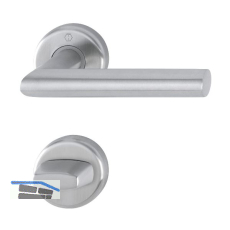 HOPPE Dr�ckergarnitur UTRECHT - auf Rosette WC, 39 - 47, Edelstahl matt
