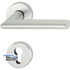 FH-Dr�ckergarnitur STOCKHOLM - auf Rosette PZ, 40 - 45, SST, silber eloxiert