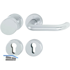 Wechselgarnitur PARIS mit Rosetten PZ, brandschutztauglich, silber eloxiert