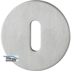 HOPPE Schl�sselrosette flach mit St�tznocken, rund, Edelstahl matt