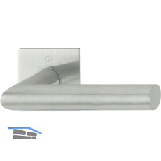 HOPPE Dr�ckergarnitur AMSTERDAM eckig, ohne Schl�sselrosette, Edelstahl matt