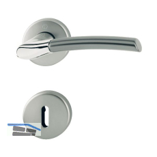 HOPPE Dr�ckergarnitur BERGEN - auf Rosette BB, verchromt/Edelstahl-Effekt