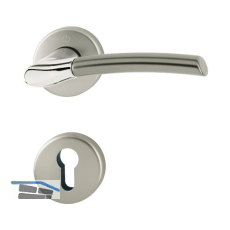 HOPPE Dr�ckergarnitur BERGEN - auf Rosette PZ, verchromt/Edelstahl-Effekt