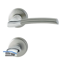 HOPPE Dr�ckergarnitur BERGEN - auf Rosette WC, verchromt/Edelstahl-Effekt