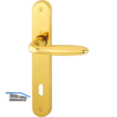 HOPPE Dr�ckergarnitur VERONA - auf Schild BB 90, Messing poliert