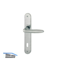 HOPPE Dr�ckergarnitur VERONA - auf Schild BB 90, Messing verchromt matt