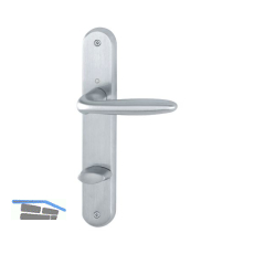 HOPPE Dr�ckergarnitur VERONA - auf Schild WC 90, Messing verchromt matt