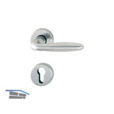 HOPPE Dr�ckergarnitur VERONA - auf Rosette PZ, Messing verchromt matt