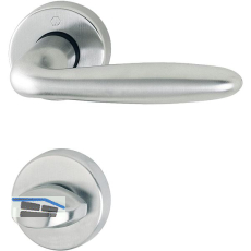 HOPPE Dr�ckergarnitur VERONA - auf Rosette WC, Messing verchromt matt