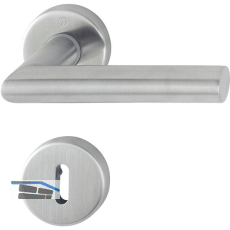 HOPPE Dr�ckergarnitur AMSTERDAM - auf Rosette BB, 37-42, Edelstahl matt