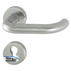 HOPPE Dr�ckergarnitur PARIS - auf Rosette PZ, 37 - 42, Edelstahl matt