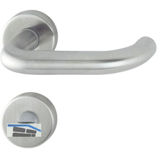 HOPPE Dr�ckergarnitur PARIS - auf Rosette WC, 37 - 42, Edelstahl matt