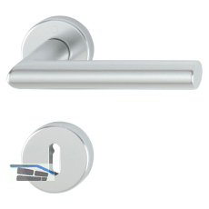 Dr�ckergarnitur AMSTERDAM auf Rosette BB, 37-47, Aluminium silber eloxiert