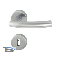 HOPPE Dr�ckergarnitur TRONDHEIM - auf Rosette BB, 37 - 42, Edelstahl matt