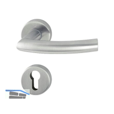 HOPPE Dr�ckergarnitur TRONDHEIM - auf Rosette PZ, 37 - 42, Edelstahl matt