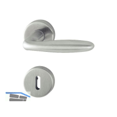 HOPPE Dr�ckergarnitur VERONA - auf Rosette BB, 37 - 42, Edelstahl matt