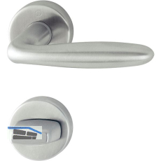 HOPPE Dr�ckergarnitur VERONA - auf Rosette WC, 37 - 42, Edelstahl matt