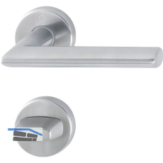 HOPPE Dr�ckergarnitur STOCKHOLM - auf Rosette WC, 40 - 45, Edelstahl matt