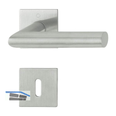 HOPPE Dr�ckergarnitur AMSTERDAM - eckig Flachrosette BB, Edelstahl matt