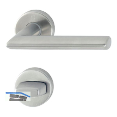 Dr�ckergarnitur STOCKHOLM - auf Rosette WC, 37 - 42, Edelstahl Effekt