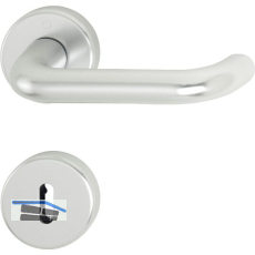 Dr�ckergarnitur PARIS - auf Rosette BB, 37 - 42, silber eloxiert