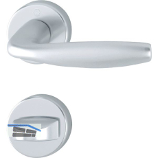 Dr�ckergarnitur NEW YORK - auf Rosette WC, 37 - 42, Alu silber eloxiert